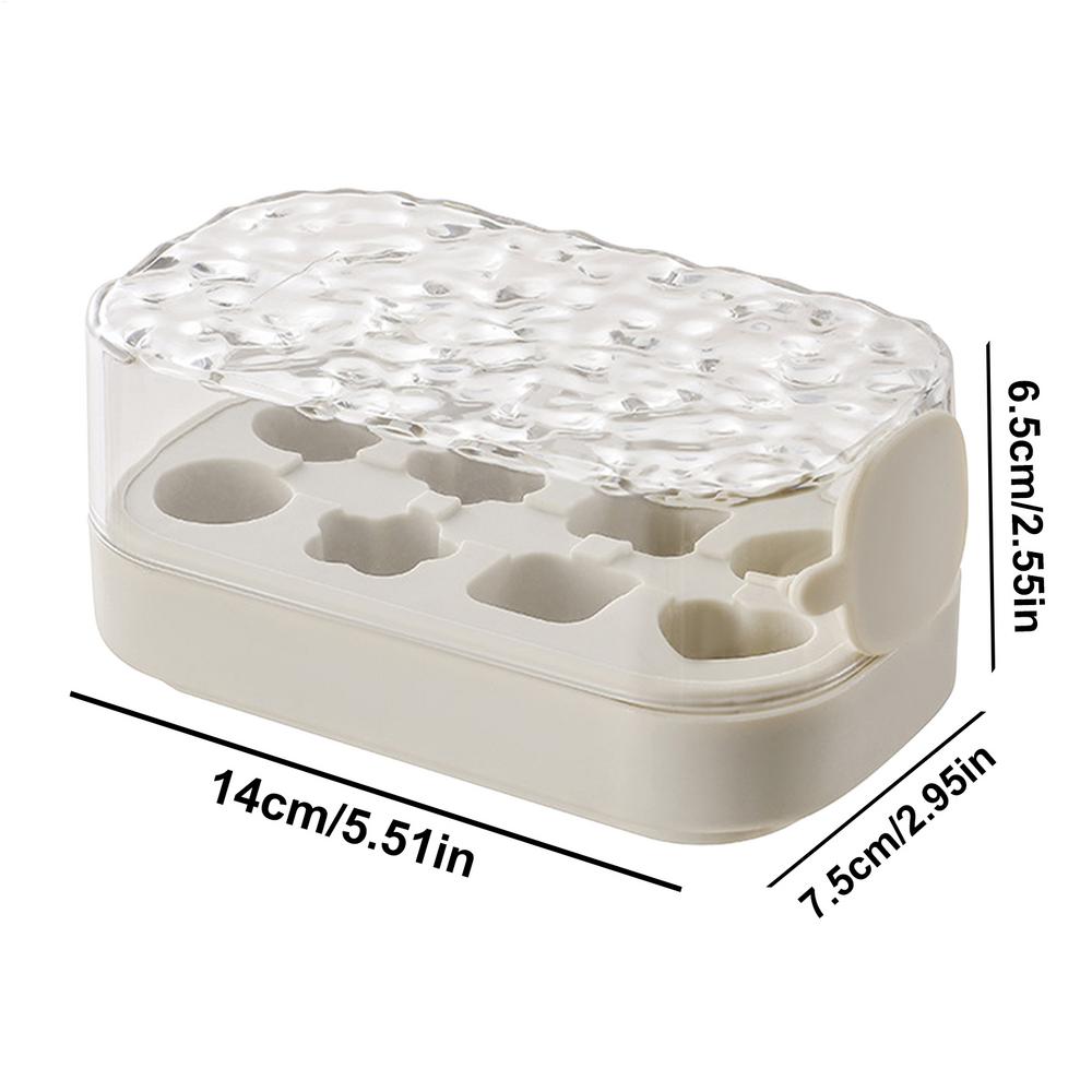 8 Grid Ice Tray Mold With Cover Food Grade Press Ice Cubes Box Ice Blocks Making Template Quick Demoulding Ice Maker