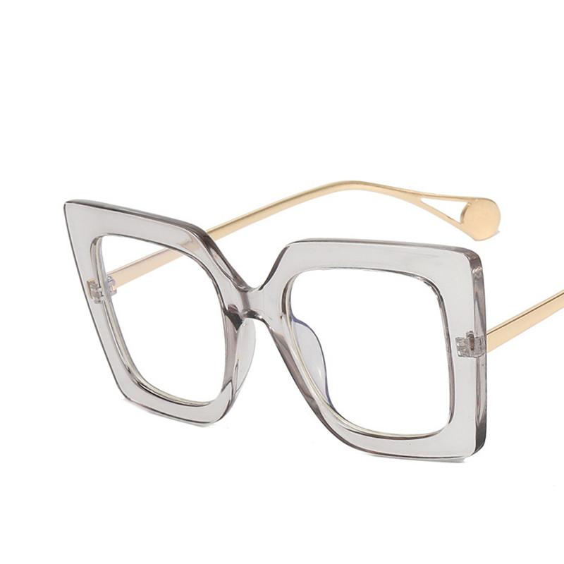 

Blue-Ray Glare Custom Degrees Oversized Reading Glasses Leopard Square Frame Clear Prescription Women Fashion Magnifying Eyeglasses 2.25
