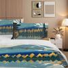 3-teiliges Bettwäsche-Set mit Kissenbezug und Bettbezug, Muster Naturlandschaft, 2D-Digitaldruck, Für Schlafzimmer, Hotel, Wohnheim-Dekoration