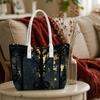 Gothic Pattern Tote Bag Vintage Fashion Portable Shoulder Bag for Daily Use