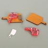 Mini Steak And Knife Set 3Pcs/Set Cutting Board, Tiny Wooden Realistic Miniature Food Display for Doll Mansion Kitchen Butcher Board
