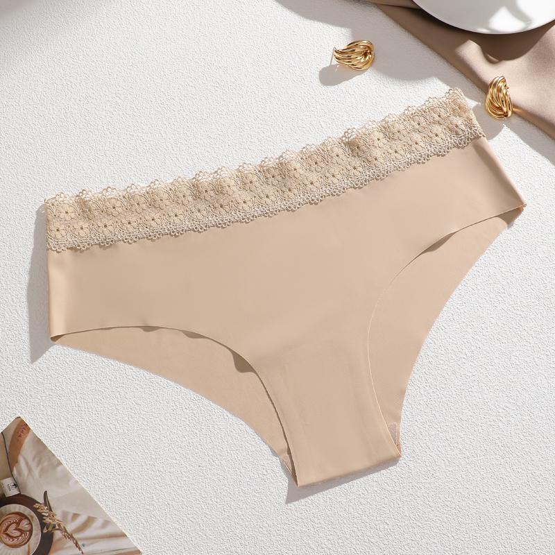 1 Stück Damen Übergröße Spitze Nahtlose Unterwäsche, Vollhüft Modische Atmungsaktive Schnelltrocknende Damenunterwäsche, Hochwertige Niedliche Unterwäsche