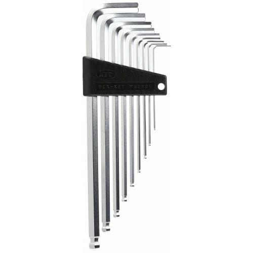 Kyoto Tool (KTC) High-Grade Ball Point L-Shaped Long Hex Wrench Set, 9 Pieces, HLD2509