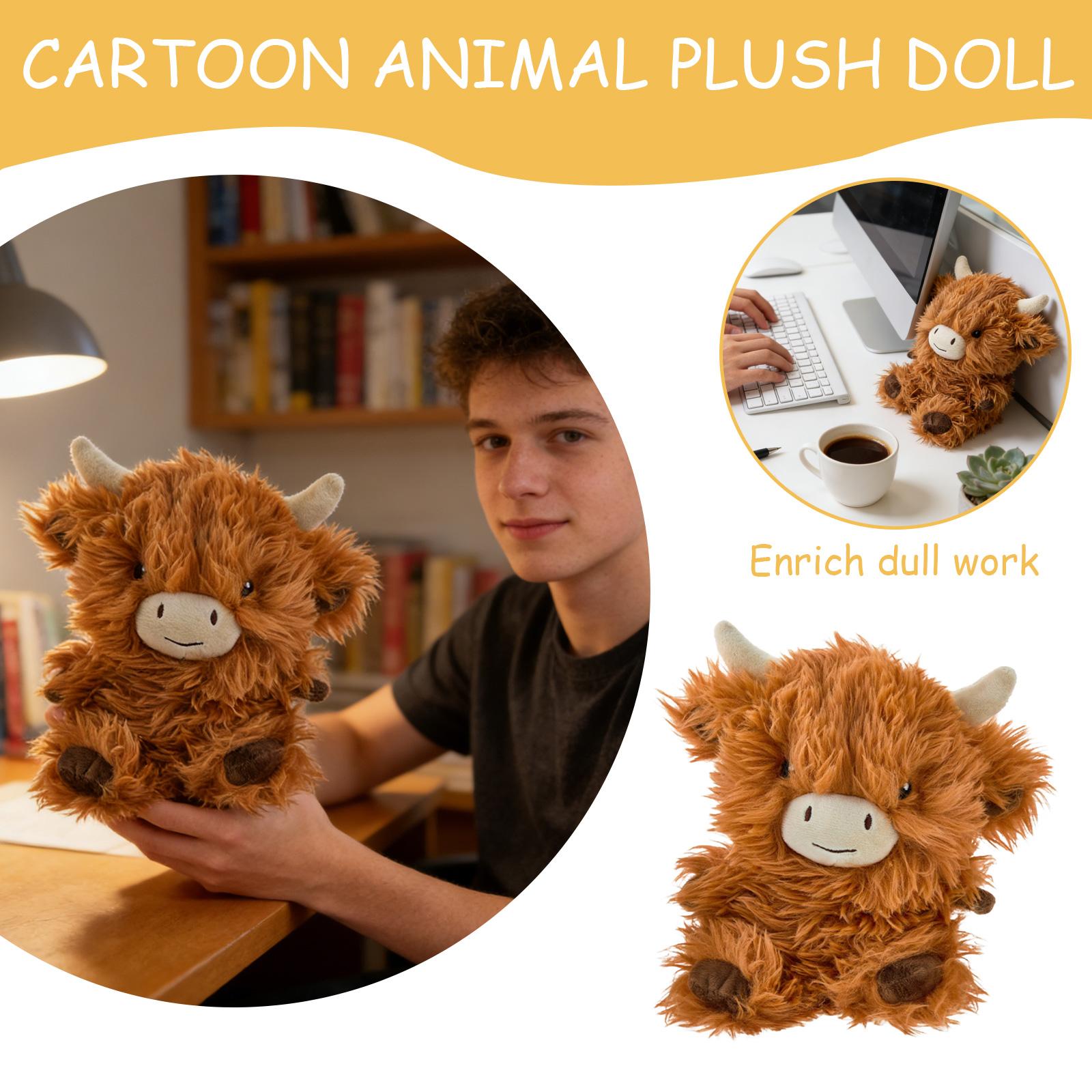 

Plush Doll, Toy Gift, Cartoon , Children s Rag Doll, Children s Gift Pillow One Size коричневий