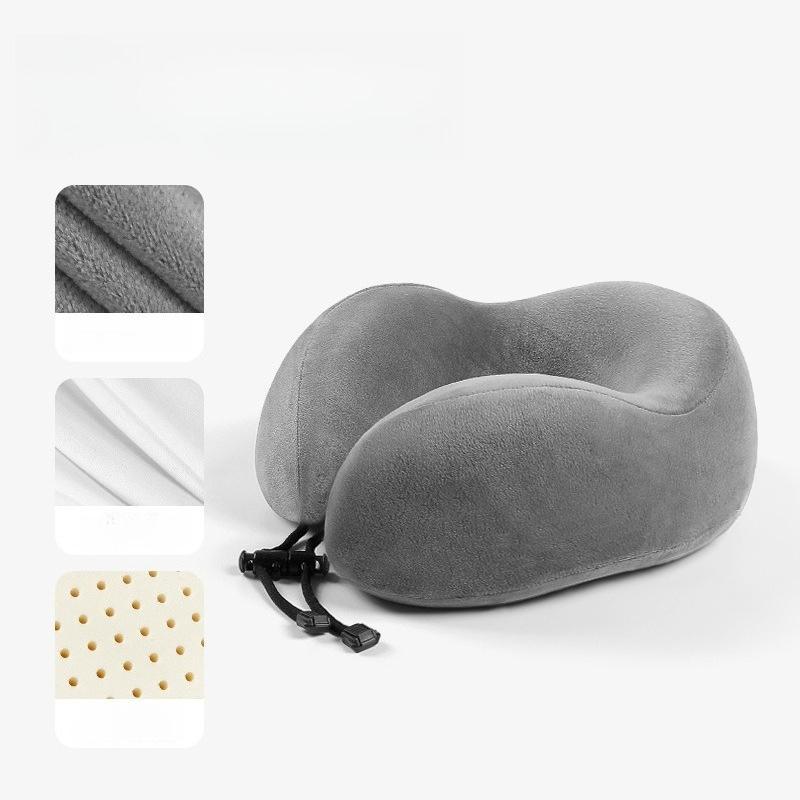 

Latex U-shaped Pillow for Cervical Protection Portable Slow Rebound U-shaped Pillow Adjustable Buckle Scientifically Supported Cervical Spine 28x24x12cm neck pillow