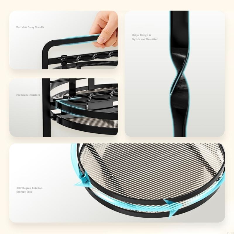 Elegant Moving Dressing Tray With Jewelry Hangers And Open Shelf For Perfumes Creams Makeup