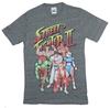 Street Fighter II Adult New T-shirt Classic 6 Character Cast Under Logo