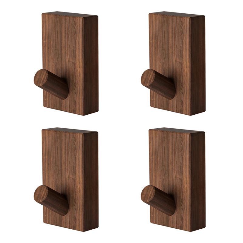 

Деревянный крючок, крючок без гвоздя, настенный крючок в стиле ретро, ​​настенный крючок в скандинавском стиле 4pcs