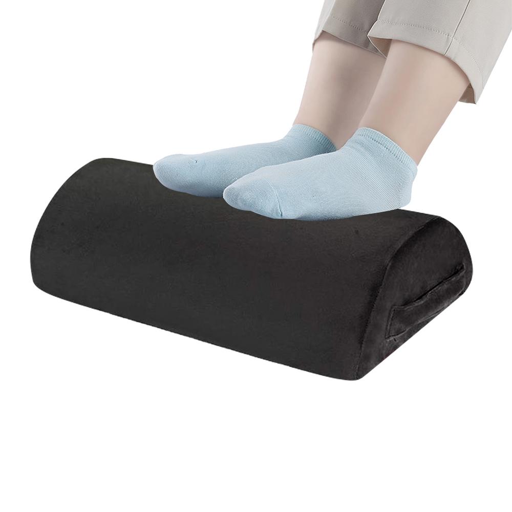 

Табурет для ног из пены с эффектом памяти, эргономичная подставка для ног под столом, обеспечивающая надежную поддержку для офисных и игровых кресел чёрный