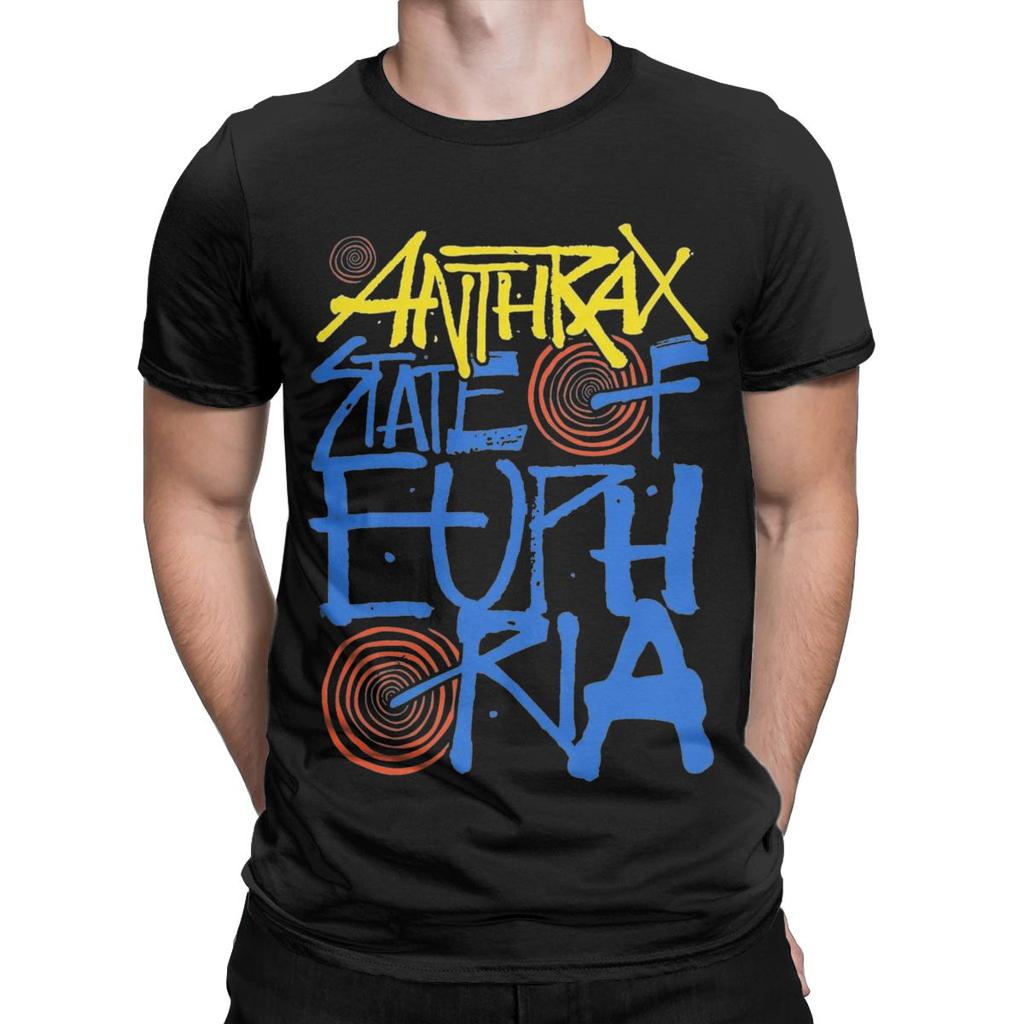Anthrax Band T-Shirt für Herren Neuheit 100% Baumwolle T-Shirt Rundhals Kurzarm T-Shirt Druck Kleidung