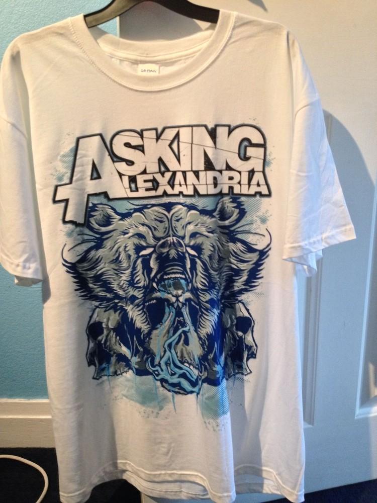 Gildan Shirts Asking Alexandria WHite  Unisex S to 5XL LO134 Unisex T-Shirt M