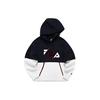 Color Block Sport-Kapuzenpullover Damen Kapuzenpullover Dunkelblau A11W143223F-NV