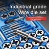 40 PC Tap Die Set Professional Hand Tools for Thread Repair Includes Tap Wrench