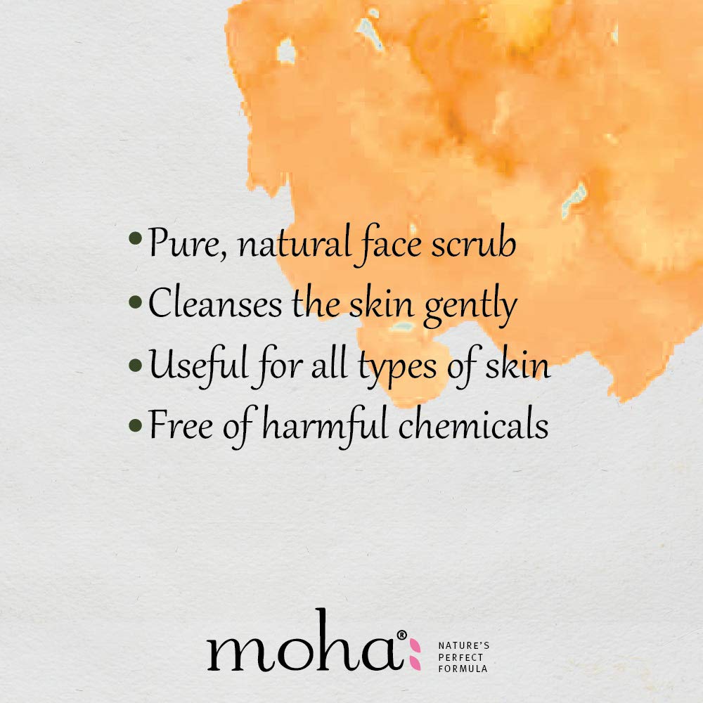 MOHA Walnut Face Scrub 100g Pack of 1 | Gentle Exfoliating Scrub for Glowing Skin & Smooth Texture