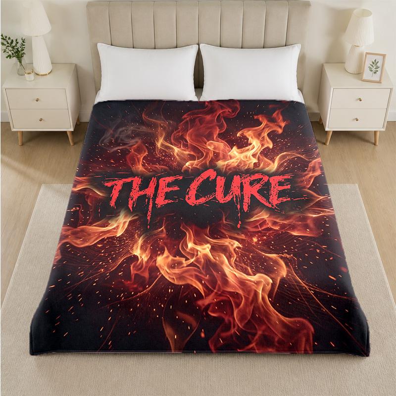 Coperta in Flanella con Stampa The Cure Morbida e Leggera Coperta Plaid in Peluche per Letto Divano Uso Domestico