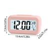 Batteriebetriebener LCD-Wecker, Temperatur, Datum, Woche, 3 Alarme, Hintergrundbeleuchtung, Schlummerfunktion, Tischuhr, Nachtsichtfunktion, 12/24-Stunden-Digitaluhr