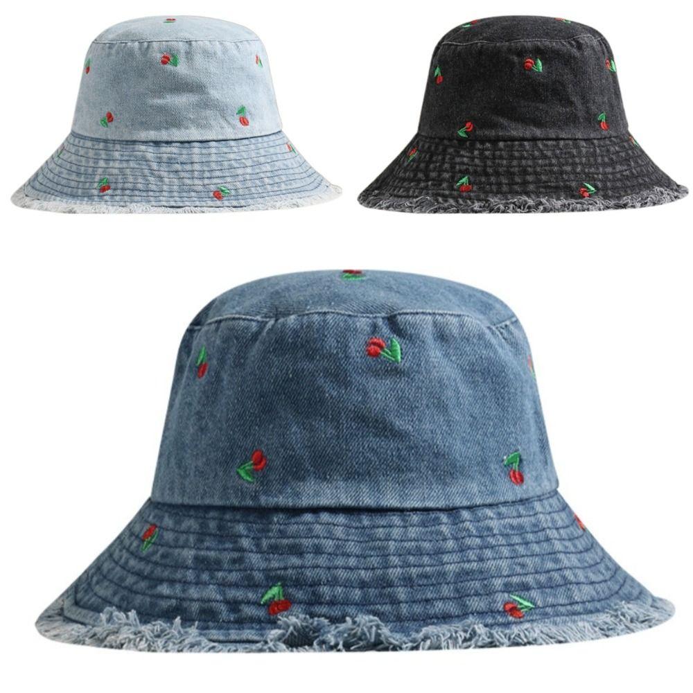 

Personalized Denim Hat Face Covering Basin Hat Leisure Sunshade Basin Hat Summer