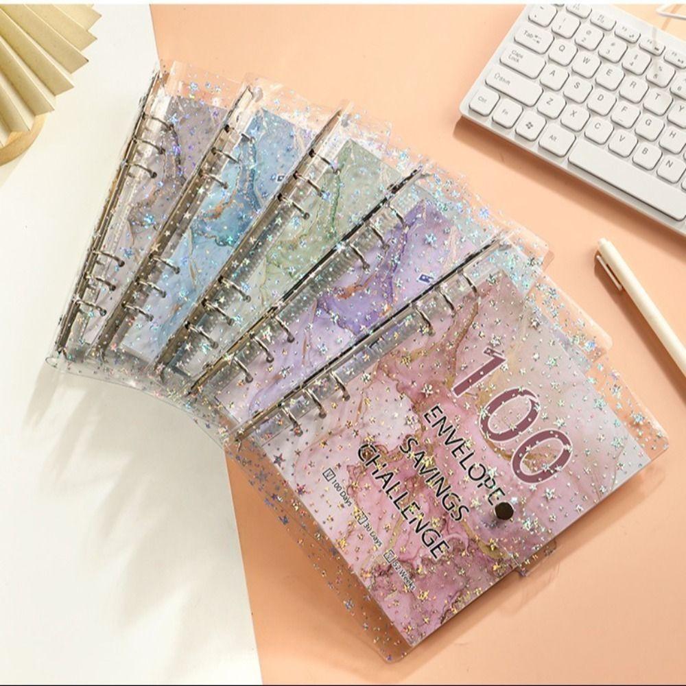 Large Capacity 100 Envelopes Money Saving Challenge Shining Savings Challenges Book  Couples