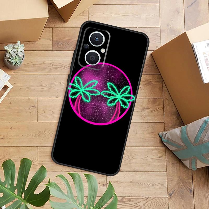 Stars Space Palm Trees Phone Case For OPPO Reno 14 13 12 11 F 10 Pro 8T 7 8 Lite OPPO Find X8 X6 X5 X9 Pro Cover