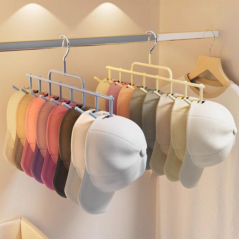 Baseball Cap Hanger, Hat Storage Rack With Hooks, Can Accommodate 8 Top Hats, Suitable For Dormitory Wall-mounted Baseball Caps.