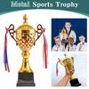 Gold Trophy Cup Football Trophy Metal Sports Trophy Winner Trophies Award Trophy for Winner Kids and Adults School Sports Meet