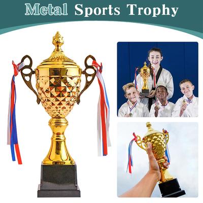 Gold Trophy Cup Football Trophy Metal Sports Trophy Winner Trophies Award Trophy for Winner Kids and Adults School Sports Meet