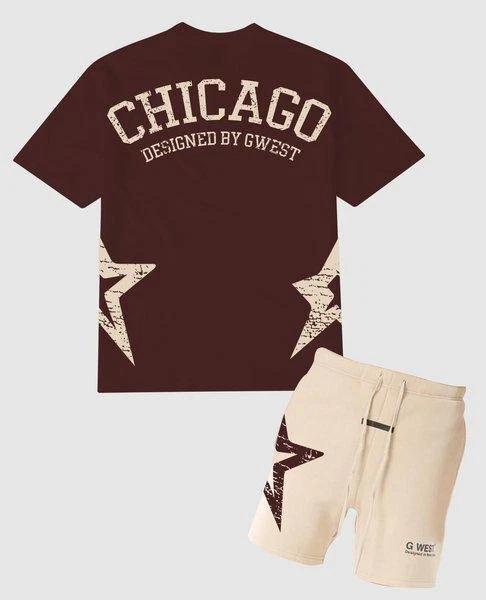 G West Oversize Chicago Arch Logo Tee Gwdtfl9054 - 2 Colors 4XL