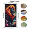 Flame Lion Flower Large Size Diamond Painting New Collection Animals Diy Full Drill Rhinestone Embroidery Mosaic Cross Stitch Kits