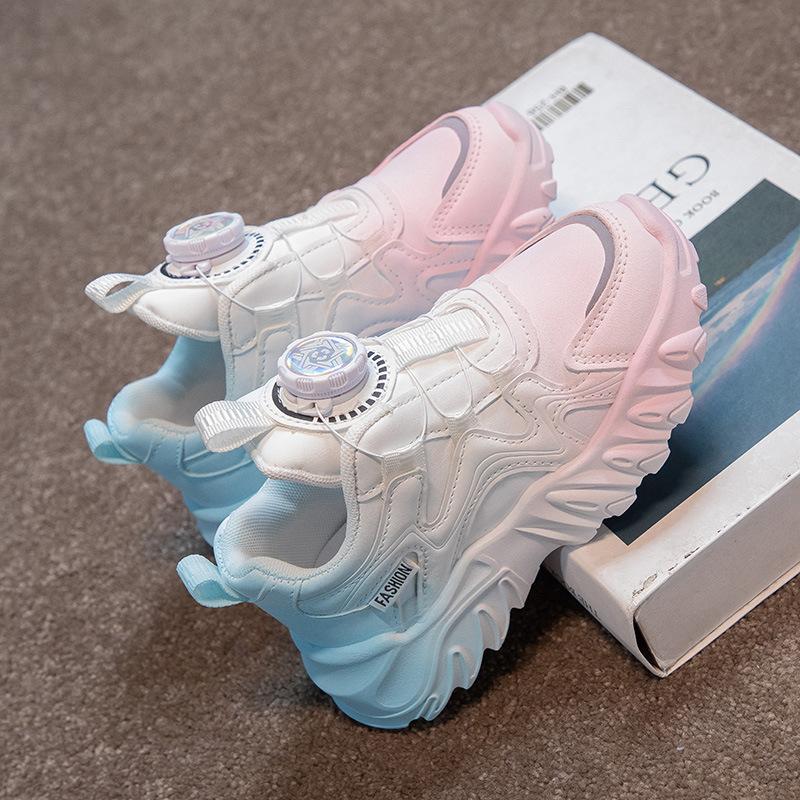 

Girls Shoes Sports Children s White Rotating Buttons Dad s 33