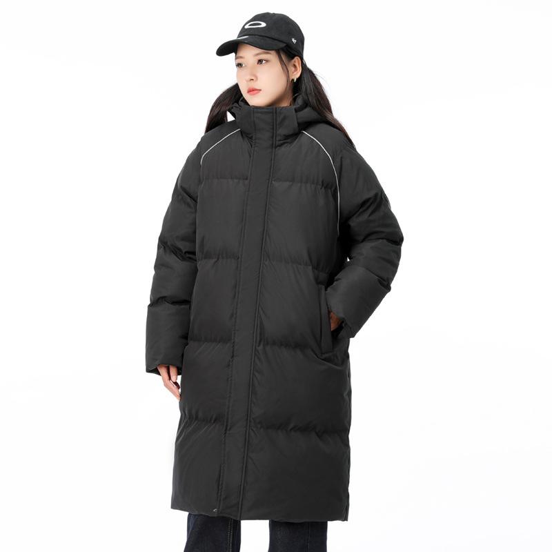 Medium-length Cotton Jacket for Men and Women In The Same Style Winter Thickened Warm Cotton Jacket for Couples Solid Color Cotton Jacket for Men