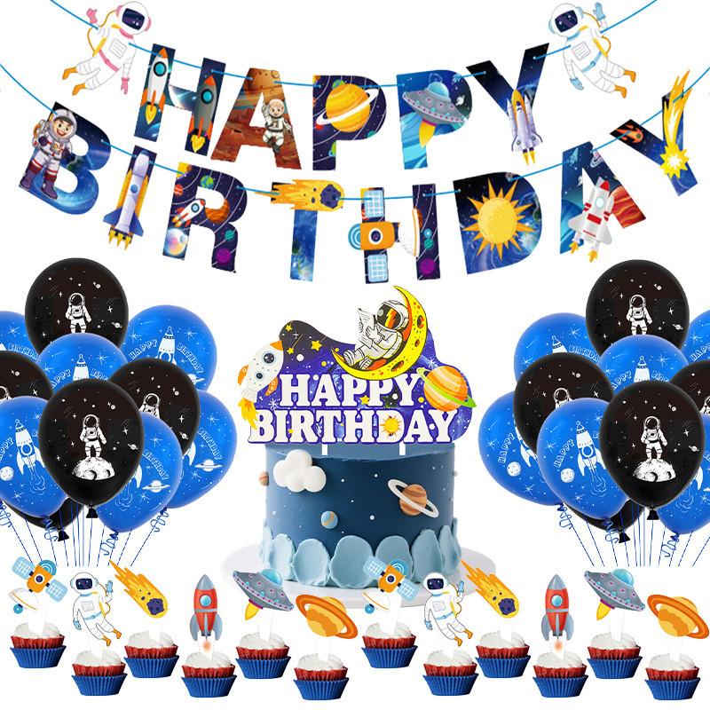 Space Explorer Cake Decorations Rocket Inserts Celebration Event Supplies Party