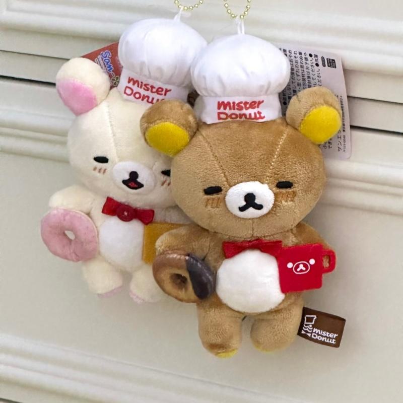 SanX Rilakkuma Campus JK Series Bear Plush Doll Pendant Anime Chef Korilakkuma Kiiroitori Lovely Chick Stuffed Keyr Ing Charm