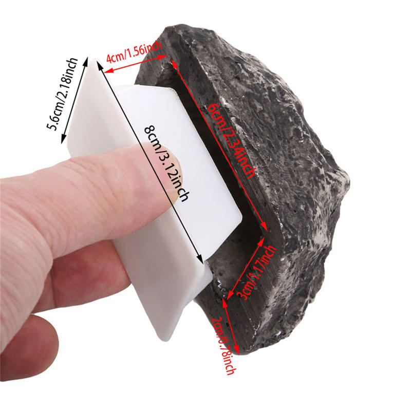 Outdoor Spare Key House Safe Hidden Hide Storage Security Rock Stone Case Box