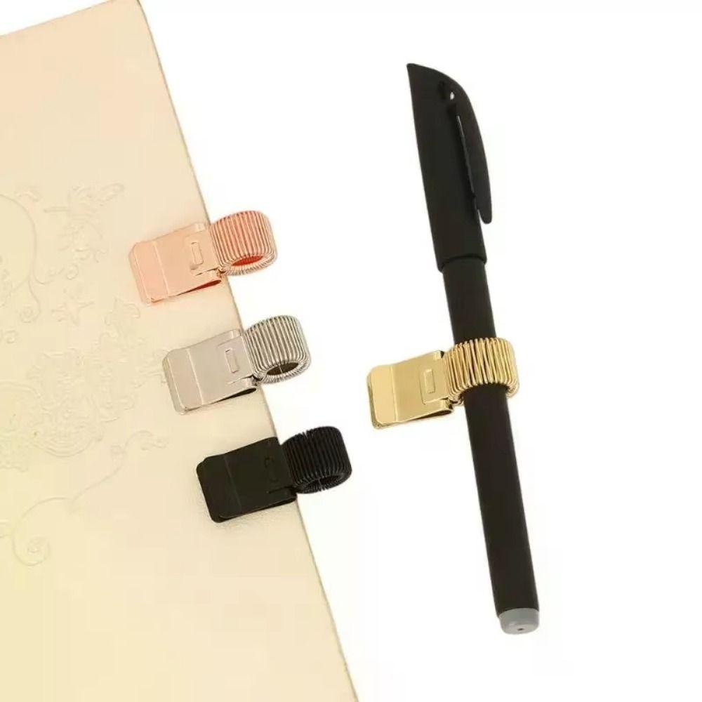 Heavy-Duty Metal Pen Clip Creative Retro Pen Clip Notebook Pen Holder  School Stationery