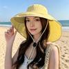 Fisherman Hat Wide Brim Shawl Design Big Head Circumference Quick-Drying Hat Extra Large Brim Neck Shawl Sun Protection Hat