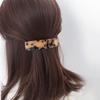 Acetate Acrylic French Hair Barrettes Curved Rectangle Styling Automatic Tortoise Shell Hair Clips Hair Accessories