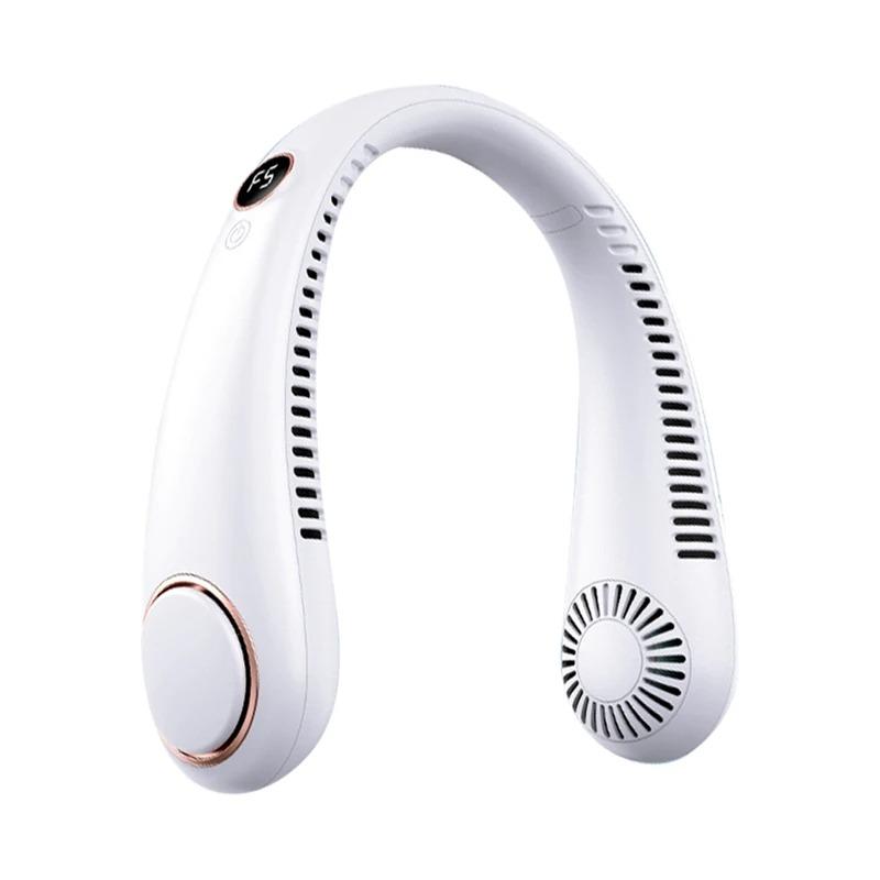 1200mah Mini Neck Fan Portable No Bladeless Hanging Neck Rechargeable Air Cooler 3 Speed Mini Summer Outdoor Sport Fan