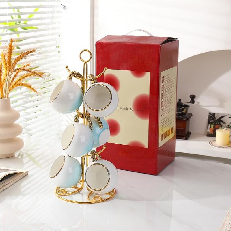 Handun Light Luxury 6-Cup Set with Rack