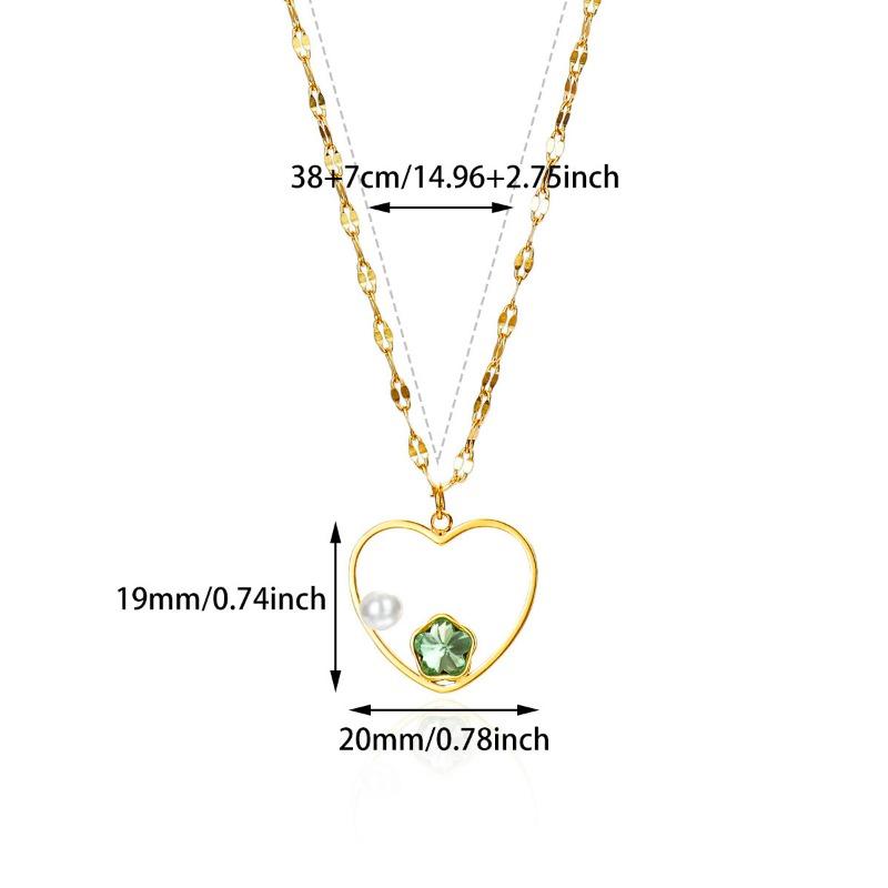 

Hot Sale New Products Necklace Women s Hollow Love Zircon Pendant Dopamine Necklace Girls Fashion Jewelry Accessories