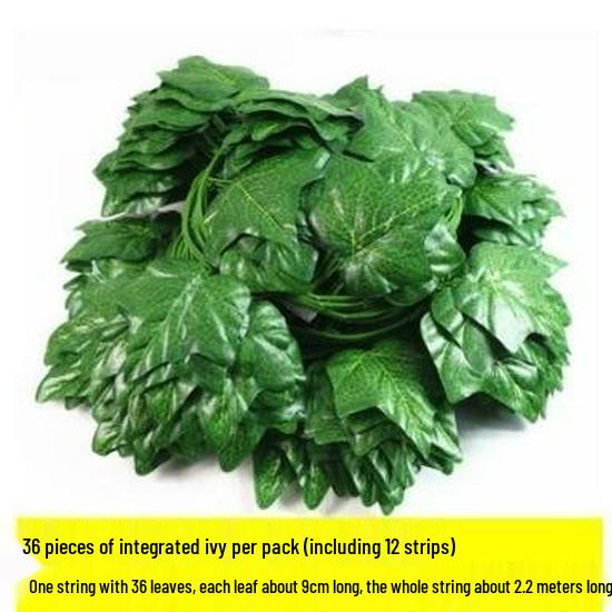 Artificial Rattan Ivy Vine with Green Grape Leaves and Chlorophytum Ceiling Decor