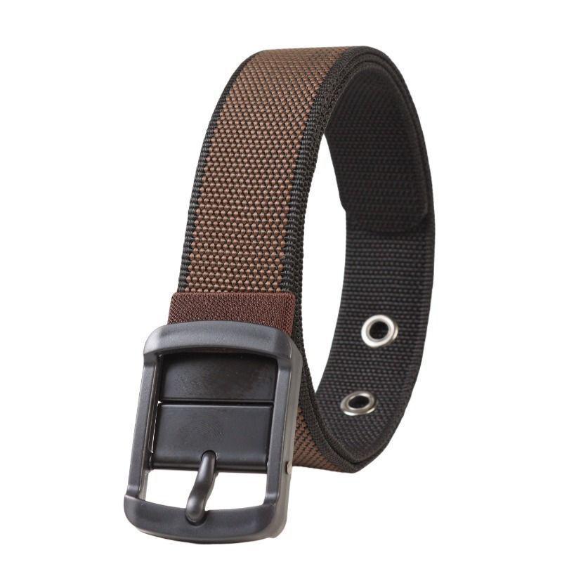 Men's Cross-Border Rotating Buckle Alloy Canvas Belt: Fashionable, Versatile, Double-Sided Wearable