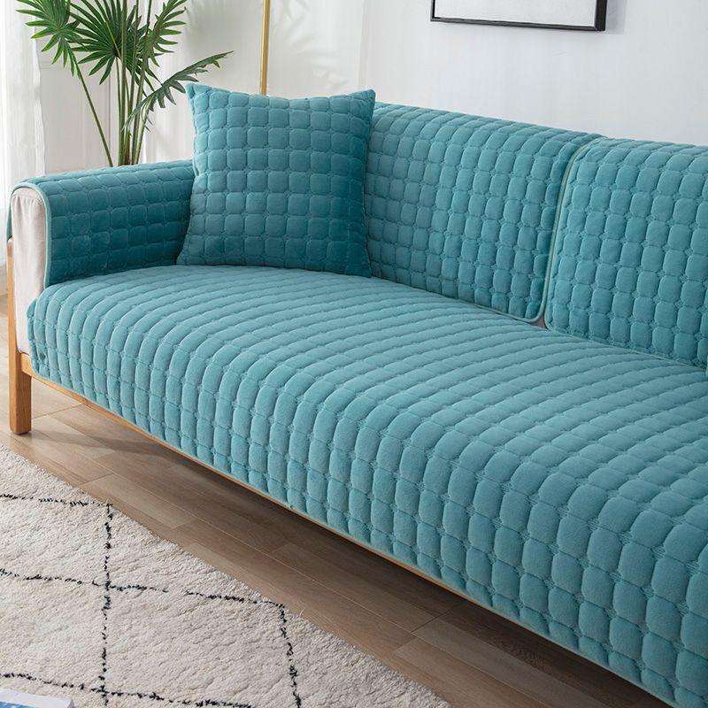 

Фланелевая Набивная Подушка для Дивана из Массива Дерева Ткань Модная Полностью Закрывающая Нескользящая Накидка на Диван Ткань для Подушки Дивана Хлопок Зима Flannel Blue 70*70cm