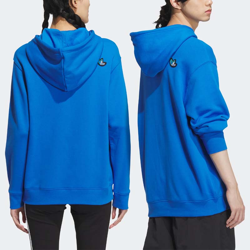 Adidas Originals Clover Special Edition Love Logo Hoodie Unisex Tops Blue IK8650