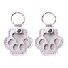 Faux Leather Pet Memorial Keychain Paw Shaped Keepsake Key Chain Easy to Use Pet Hair Storage Bag Key Holder