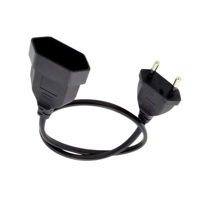 EU4.0mm Power Adapters Cable, Straight Head to Straight Head European Round 2pin Male to Female Plug Conversion Line