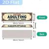 Elegant Metal Sign Adulthood May Vary 15.75x3.94 Inch Wall Plaque Hanging Decor