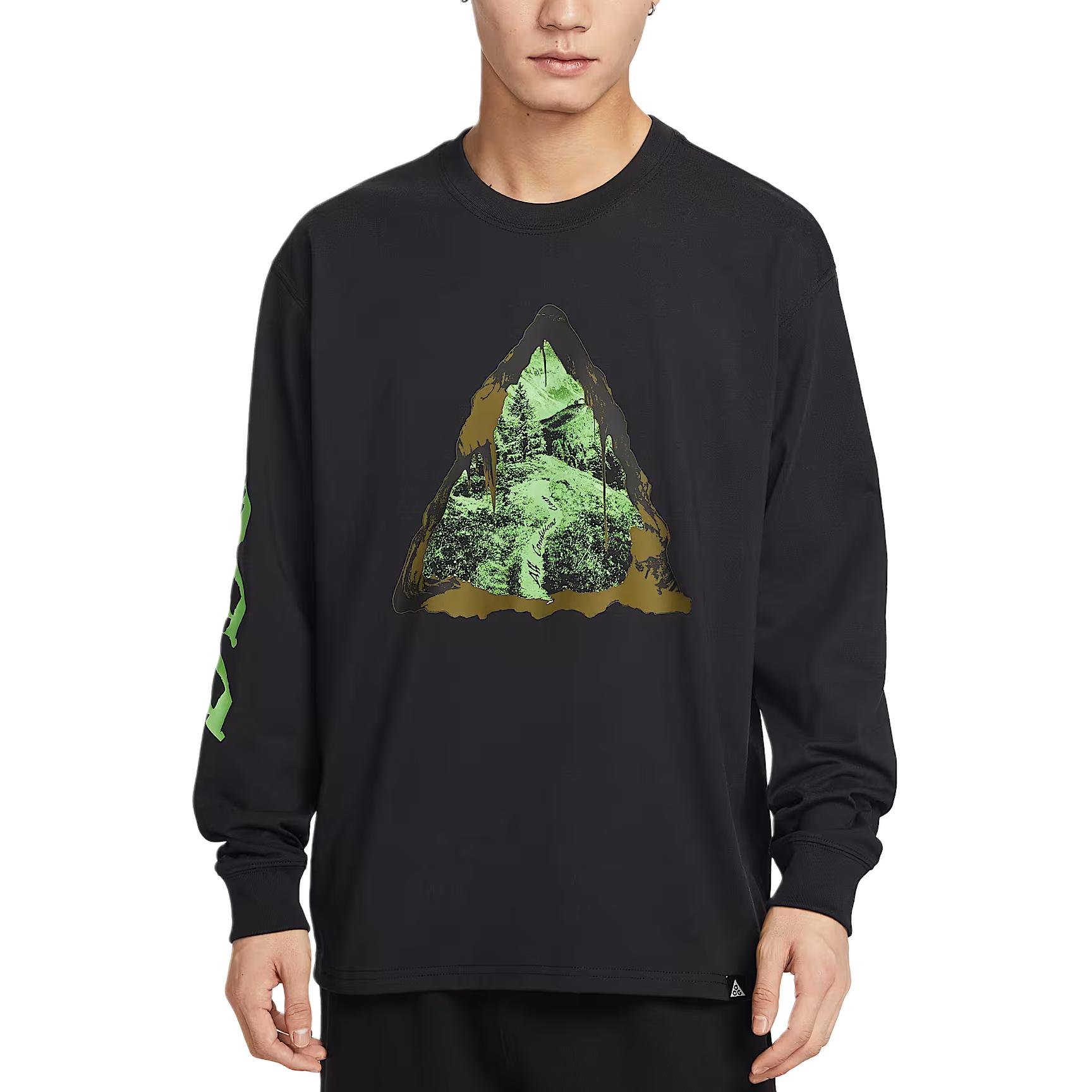 Nike Мужская футболка ACG Dri-Fit с длинным рукавом, свободного кроя, быстросохнущая, топ IH1303-010 L