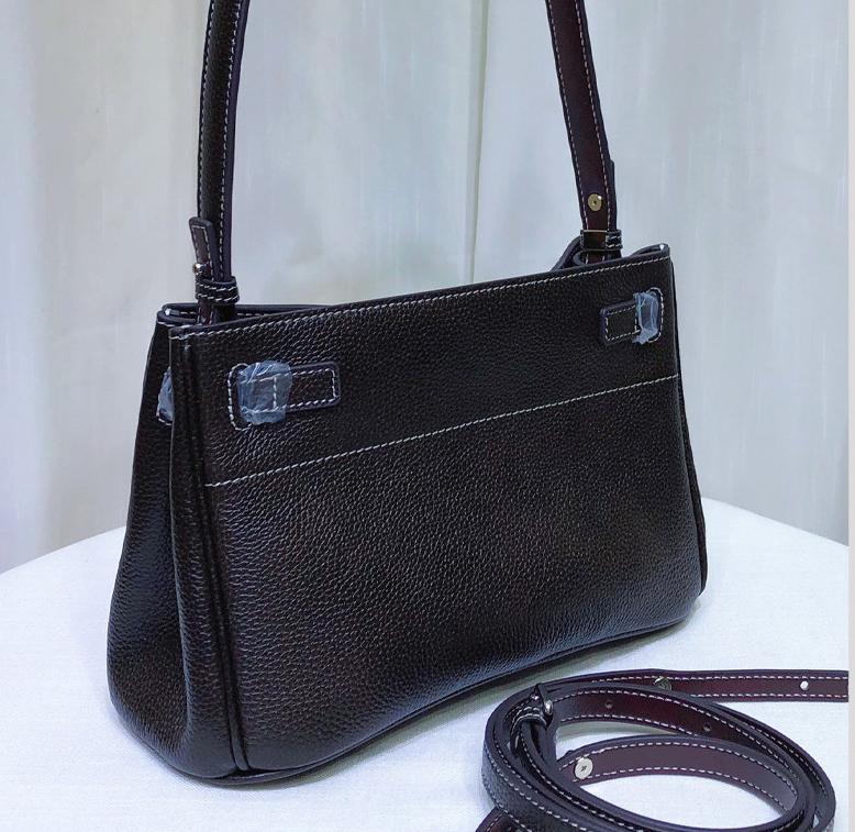 New Head Layer Fubao Leather Bag Genuine Leather Women's Bag Commuter Lock Armband Bag Handbag Single Shoulder Crossbody Bag