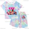 Crying Babies T-shirt Set Children Summer Clothing Girl Cartoon Anime Short Sleeve Sets Leisure Kawaii Clothes Kid Cute Tee Gift