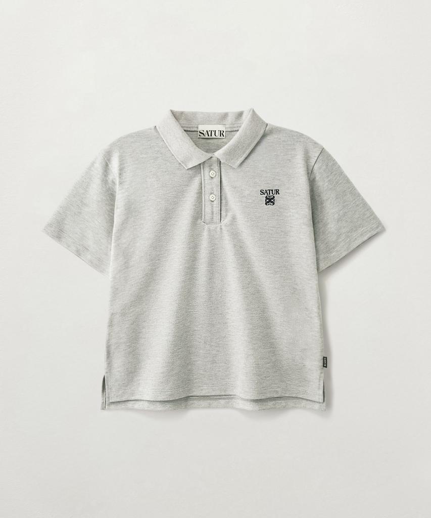 Seteo (W) Lauren Pique Polo Short Sleeve T-Shirt Melange Gray